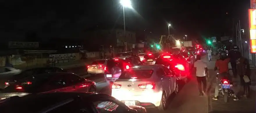 Accra trotro traffic evening