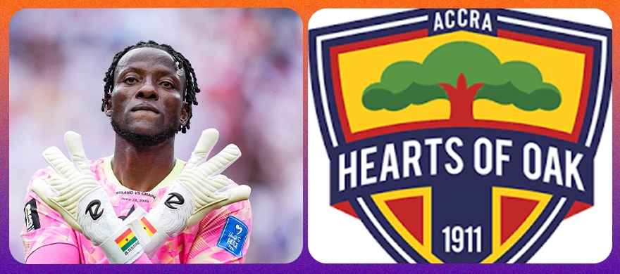 benjamin Asare and hearts of Oak logo
