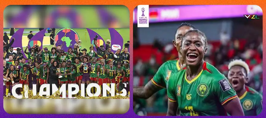 cameroon celebrating at wafcon