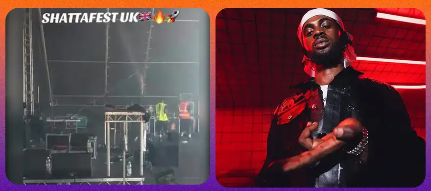 Shattafest UK stage setup London & Black Sherif Manhattan concert 2026