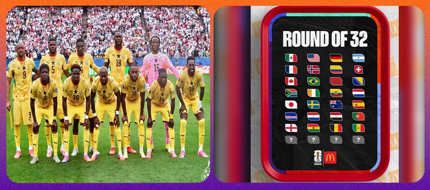black stars and round of 32 flyers