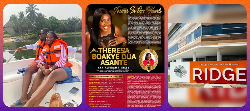 Daniel Ofori Asante and wife Theresa Boakye Dua and RIdge Hosiptal
