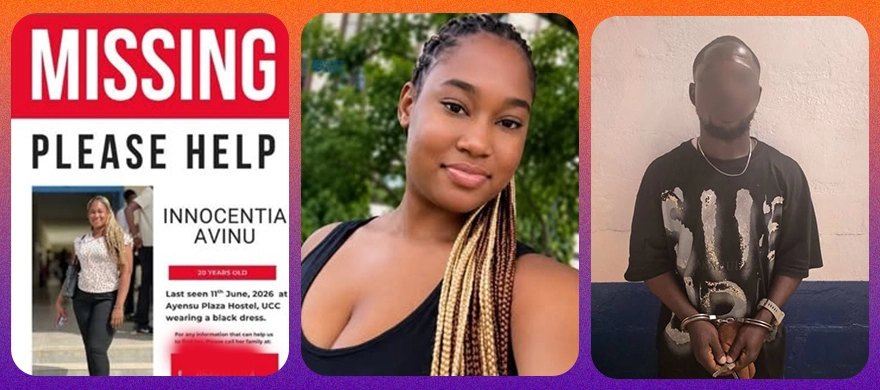 innocentia missing flyer and ucc entrance