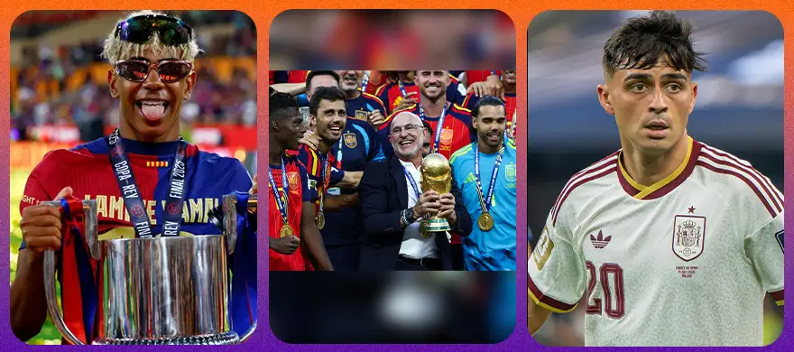 spain at world cup with the trophy